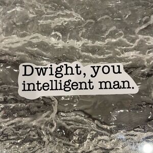 5/$10  Inspirational Waterproof New Vinyl Decal-Dwight, You Intelligent Man